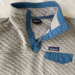 EUC Patagonia cotton quilt snap-t